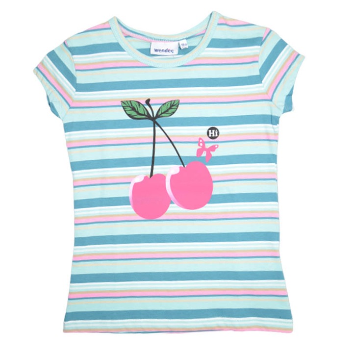 Tricou cu maneca scurta pentru fete Wendee DV10300377-1, Multicolor 110 CM