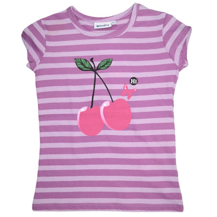 Tricou cu maneca scurta pentru fete Wendee BV10300377-1, Mov 110 CM