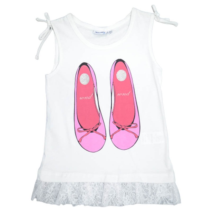 Tricou fara maneci pentru fete Wendee BV03900148-2-134, Alb 91963