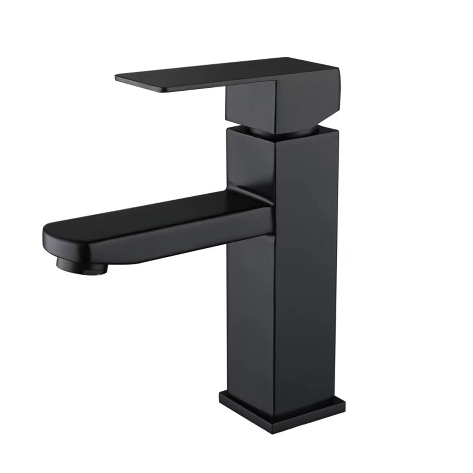 Baterie chiuveta baie, Darklove, Cartus ceramic, monocomanda, design ergonomic, racorduri incluse, puternic si durabil, rezistent la rugina si coroziune, usor de instalat, Otel inoxidabil, Negru