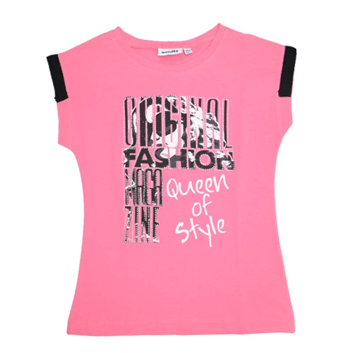 Tricou cu maneca scurta pentru fete Wendee DY102171-1, Roz 116 CM
