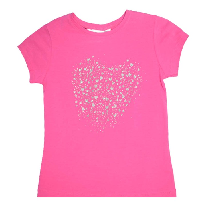 Tricou cu maneca scurta pentru fete Wendee OZ102431-1, Fucsia 110 CM