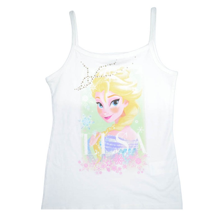 Тениска без ръкави за момиче Elsa Disney T110323-18, Бяла 128 СМ