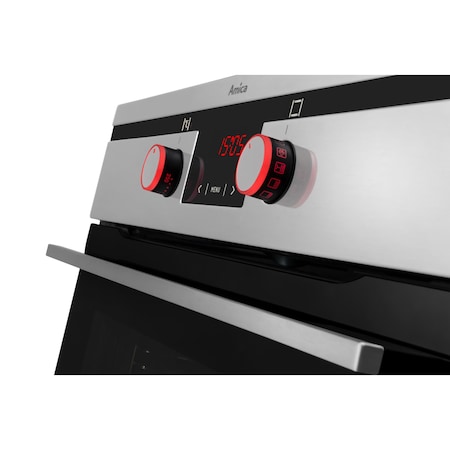 Cuptor incorporabil Hansa Integra BOEI60475, Electric, 65 l, Autocuratare catalitica, Grill, Rotisor, Display, Clasa A, Inox