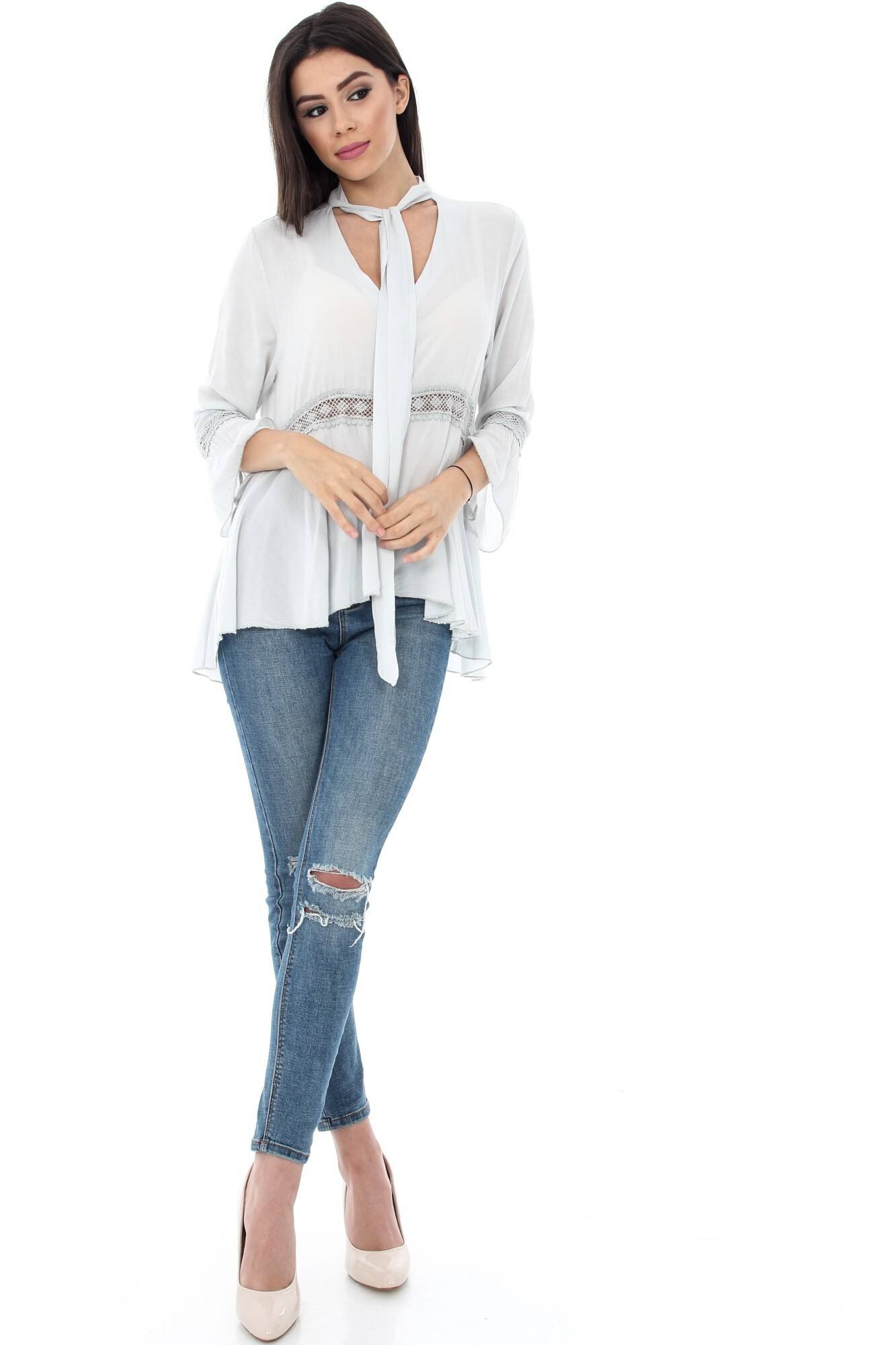 Bluza gri deschis, ROH, de vara, M