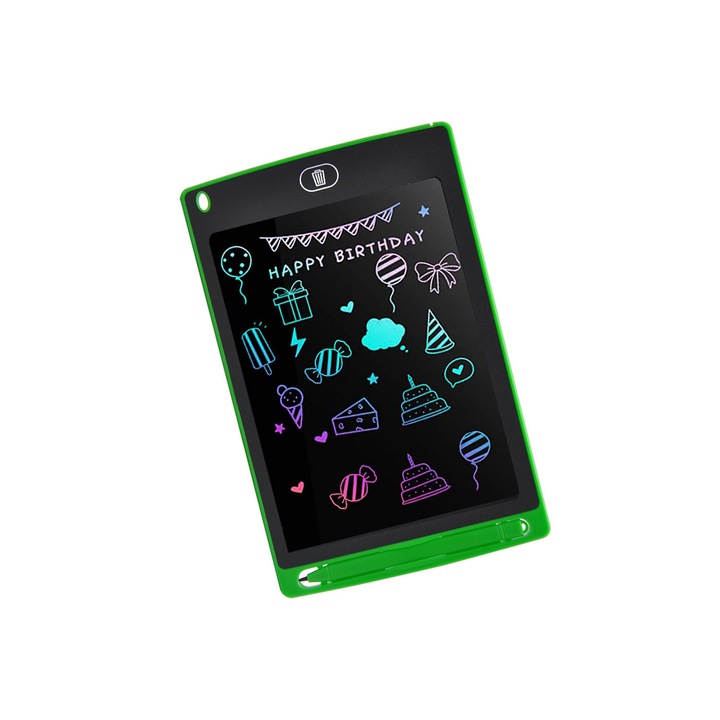 OEM tablet gyerekeknek, írásához és rajzolásához, LCD, 8,5 hüvelyk, zöld