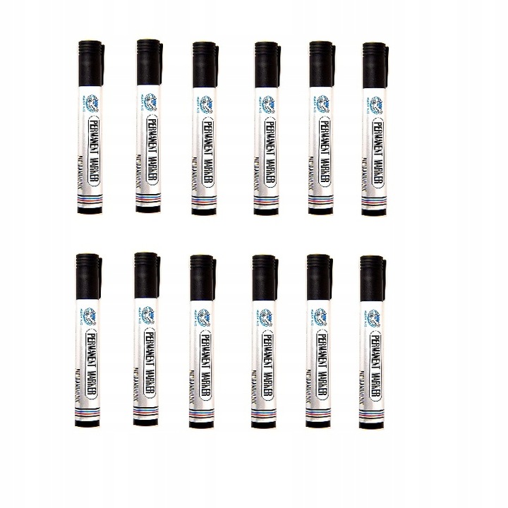 Комплект 12 маркера, Rosfix, 14 см, черен