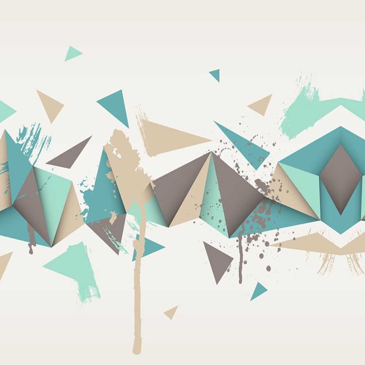 Panou sticla decorativa bucatarie 650x650 mm Abstract A47 contine silicon pentru aplicare