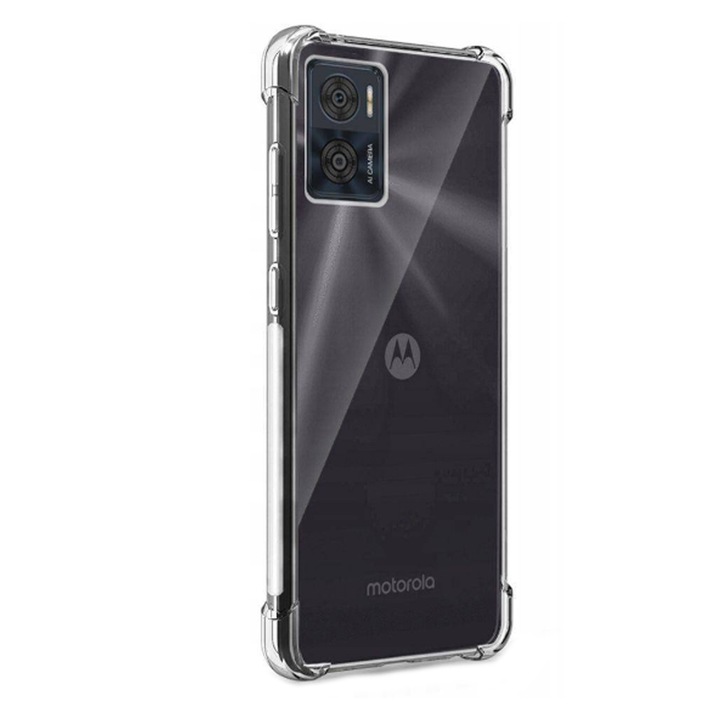 Калъф, Съвместим с Motorola Moto E22/ E22i, Защита против удар, Silicon Ultra Slim High Tech, Crystal Clear