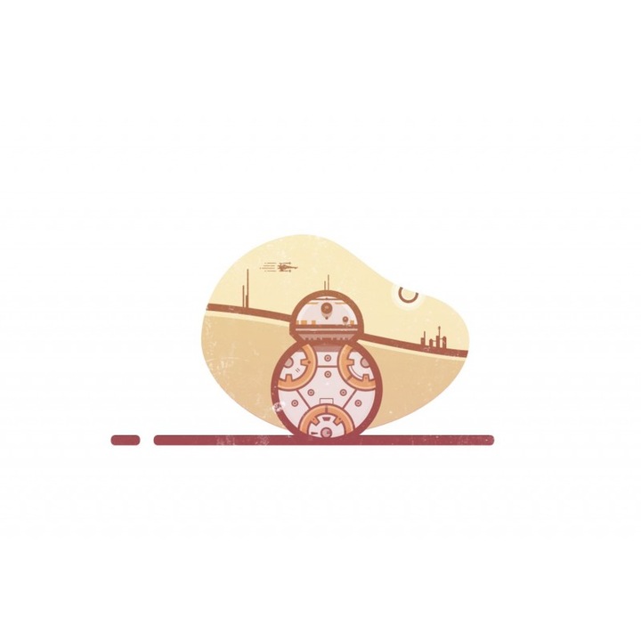 Poster Star Wars BB8, 61x90cm, poster2084, Multicolor