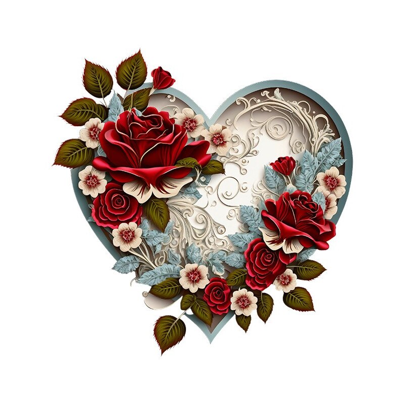 Sticker decorativ Inima Vintage, Multicolor, 56 cm, 3791ST - eMAG.ro