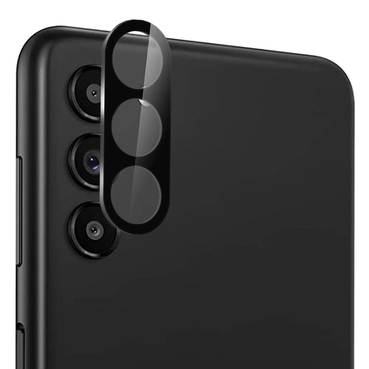 Стъклен протектор за камера Techsuit за Samsung Galaxy S24, Черен