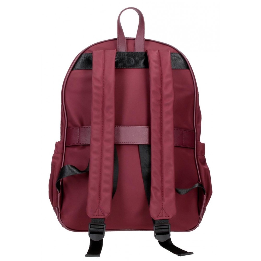 Rucsac dama casual, El Potro Lana, compartimente laptop/tableta, bordo, 30x40x15 cm