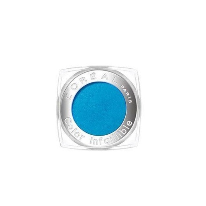 Fard de ochi, Loreal, Color Infallible 24H rezistenta, 018 Blue Curacao, Albastru, 3.5 g
