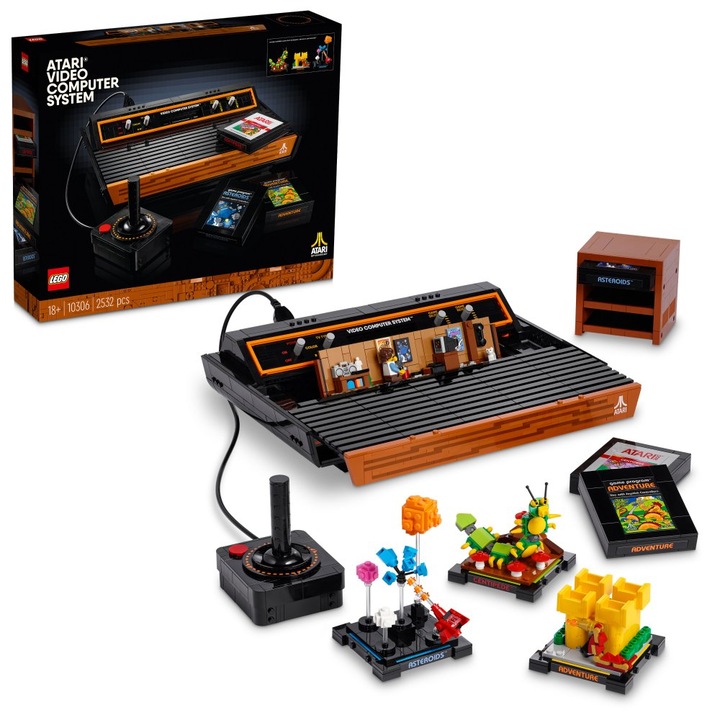 Комплект от 2532 строителни части Icons - Atari 2600, Lego, Многоцветен