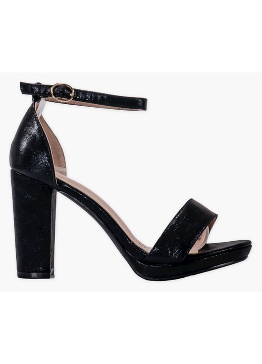 Sandale dama cu toc, Moda Stil, Ofelia, Piele ecologica, Negru