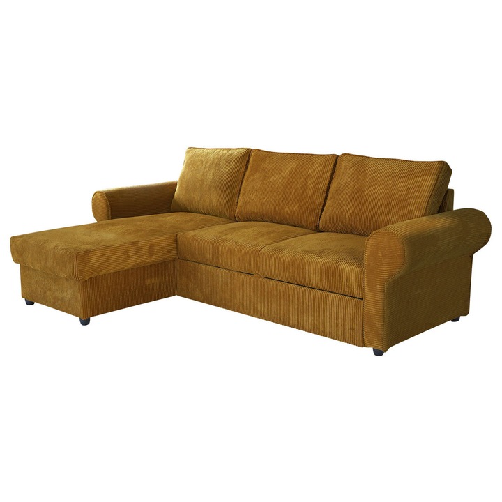 Coltar Madrid Reiat, MIRJAN24, galben, 246x155x90 cm