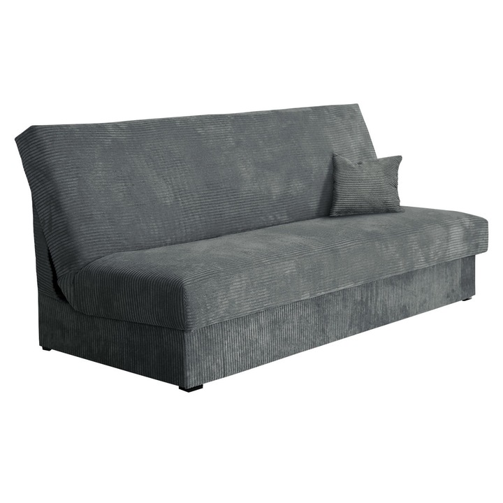 Canapea Ted Mini Reiat, MIRJAN24, Gri antichizat, 175x80x80 cm