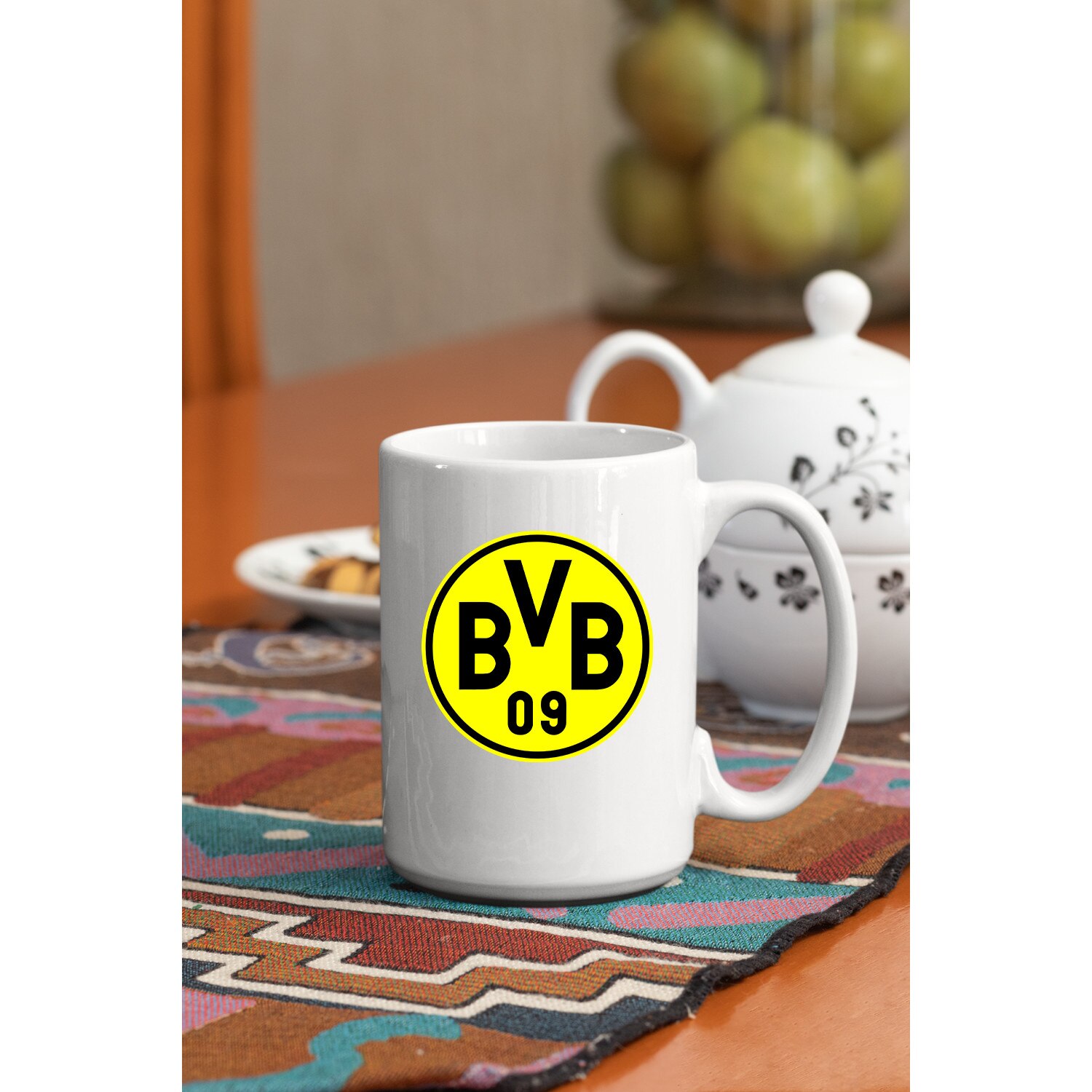 Cana personalizata cu imprimeu Bundesliga - Borussia Dortmund, Ceramica, 330 ml, Maner si ...