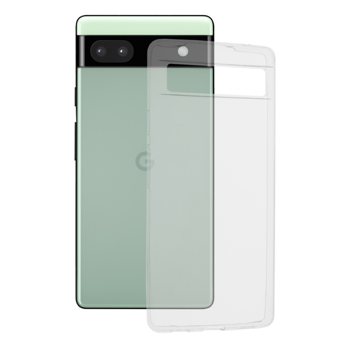 Кейс за Google Pixel 6a, Techsuit Clear Silicone, Transparent