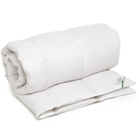 Pilota matlasata Sleep by Green Future, 10% puf si 90% pana de gasca, 140x200 cm, bumbac 100%, 300 g/mp, nivel de caldura mediu