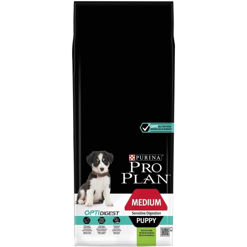 Pro Plan Puppy Medium Sensitive Digestion cu Miel, 12 kg