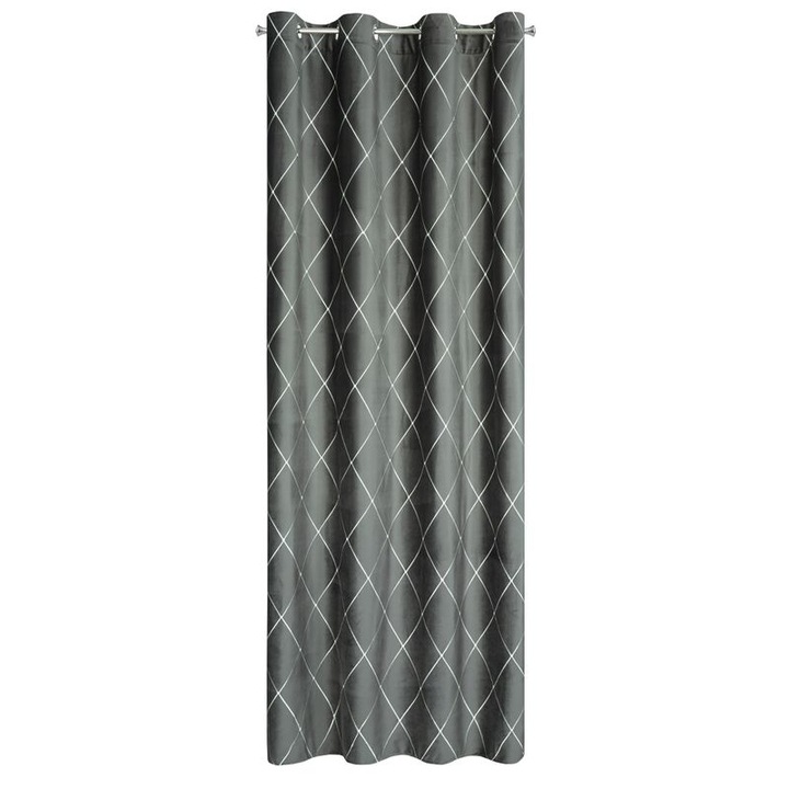 Függöny, Eurofirany, poliészter, 140x250 cm, szürke
