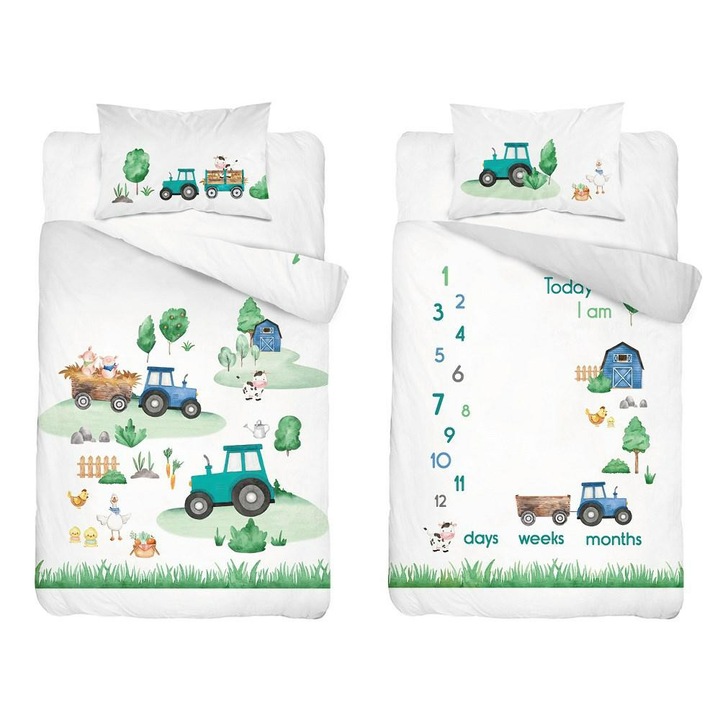 Бебешко спално бельо, Detexpol, Памук, 90x120, Многоцветно