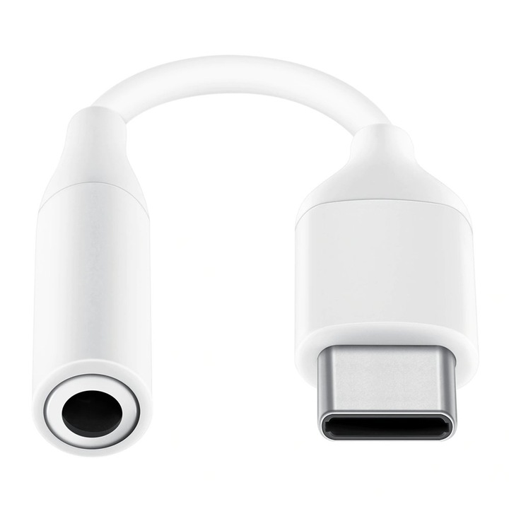 Adaptor pentru casti Samsung Mini mufa de 3,5 mm - USB tip C alb