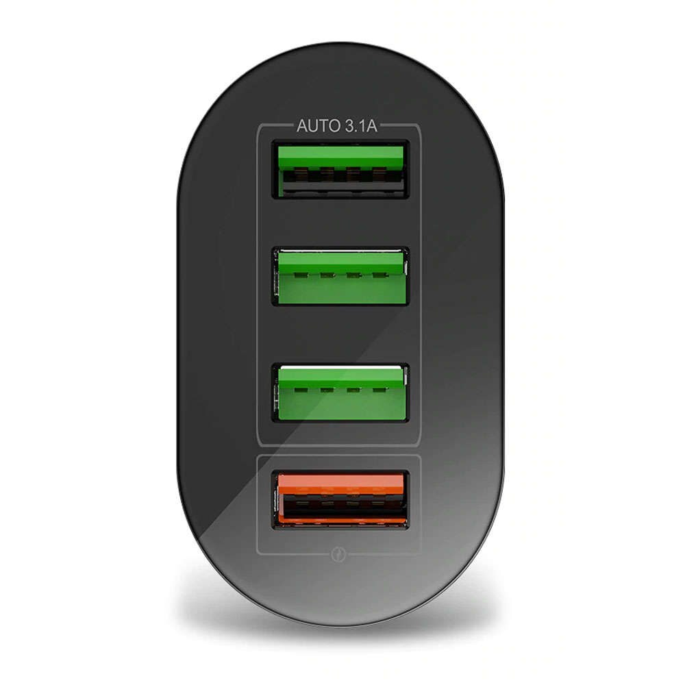 Зарядно fixGuard PowerStation, 48W, 4x USB, AFC + FCP, Quick Charge 3.0 ...