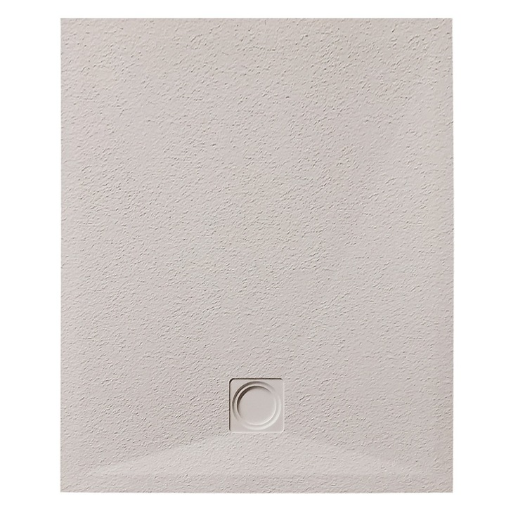Cadita dus rectangulara, West Eliza, compozit, crem, design slim, 120 x 90 cm