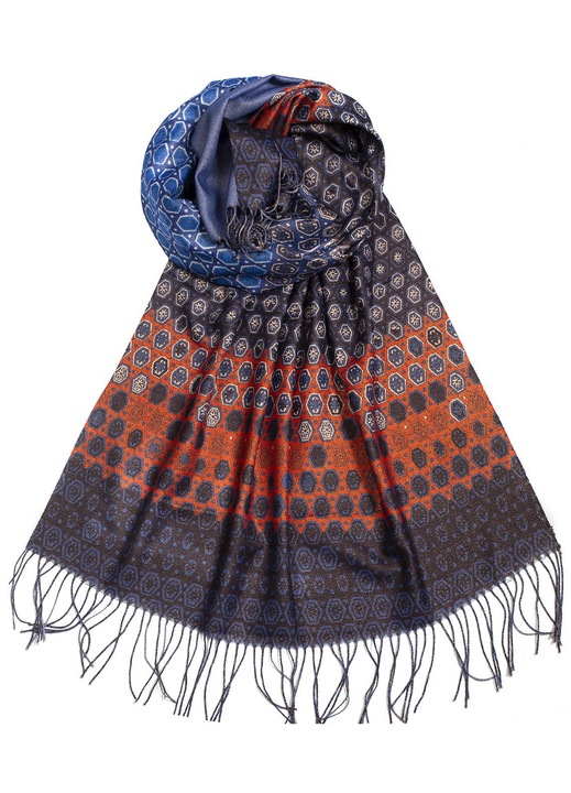 Esarfa, Agrafka, 8575-uniw, Bumbac/Viscoza, Multicolor