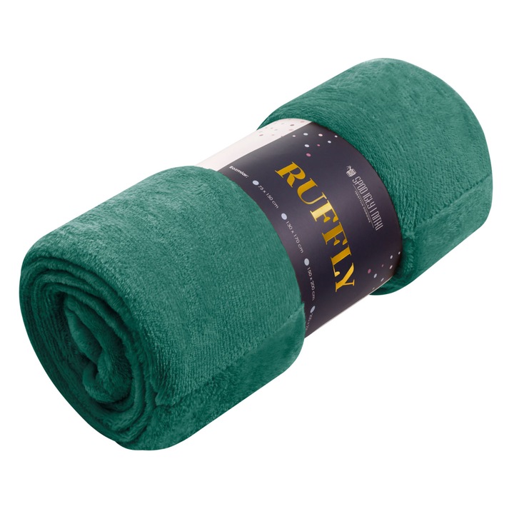 Кувертюра за легло Spod Igly i Nitki, Микрофибър, Тъмнозелен, 200 x 220 см