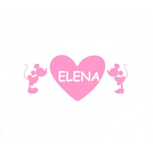 Sticker decorativ, Soricei Inima Elena, roz, 50x22 cm - eMAG.ro