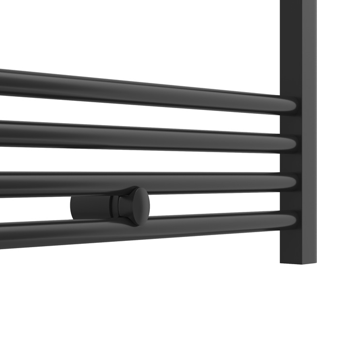 Radiator De Baie, Granitan, Puerto, 100 x 60 cm, Negru, Tip Scara Modern, Otel, Cu Posibilitate Montare Rezistenta, Eficienta Mare, Design Elegant, Ideal Pentru Uscarea Prosoapelor Si Incalzirea Baii