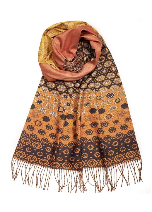 Esarfa, Agrafka, 8578-uniw, Bumbac/Viscoza, Portocaliu