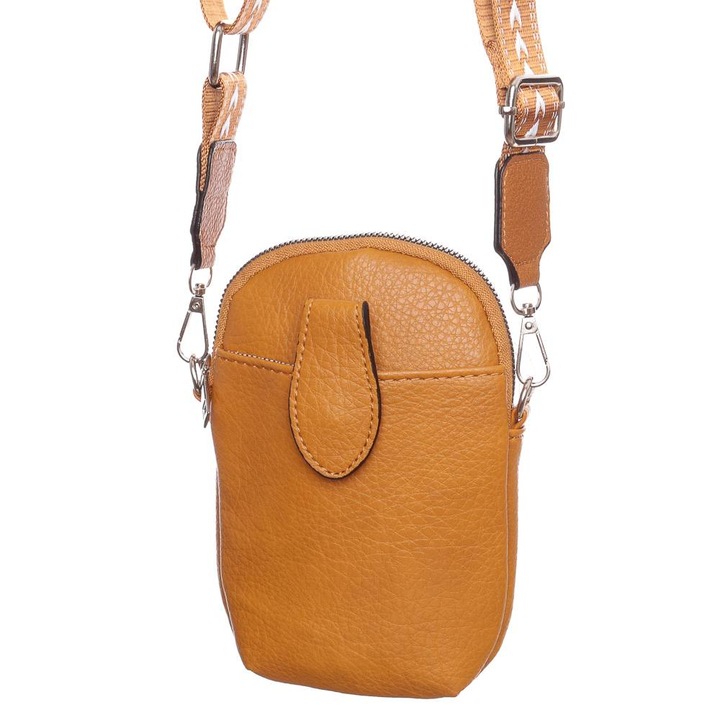 Női táska, Hernan Bag's Collection, barna, műbőr, 20 x 13 x 3 cm