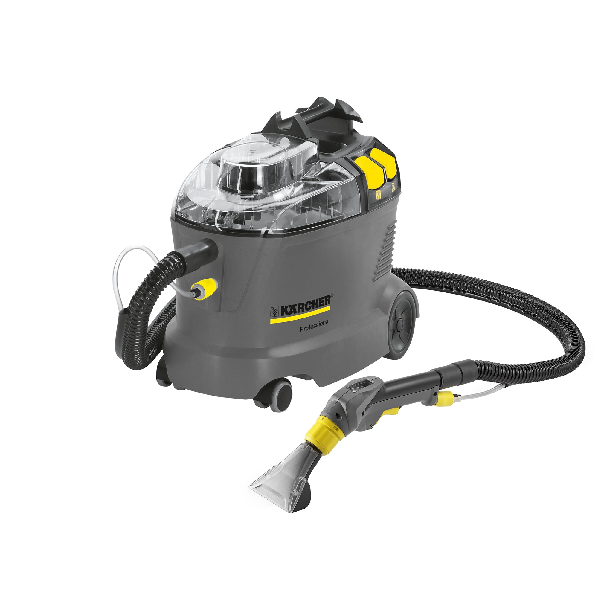 Agnes Gray Beyond Recognition Aspirator cu spalare Profesional Karcher Puzzi 8/1, 1200 W, 7l, Sistem  injectie-extractie, Gri - eMAG.ro