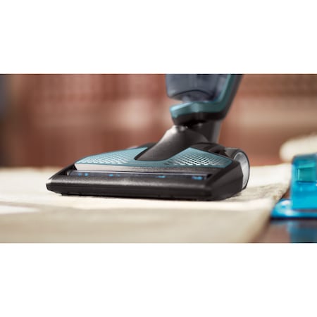 Aspirator vertical si mop portabil Philips PowerPro Aqua 3 in 1 FC6409/01, 25,2 V, 0.6l, perie mini turbo, Albastru
