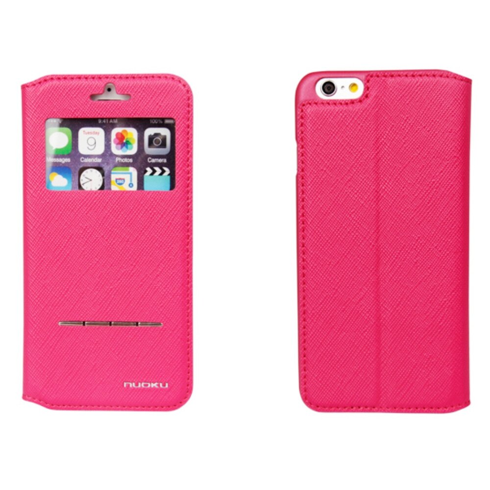 Husa book Nuoku Noble pentru iPhone 6 Plus, Roz