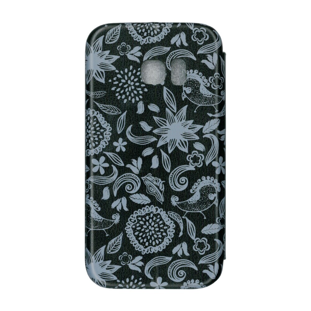 Husa flip EuroCELL 360 de grade pentru Galaxy S6 Edge, negru/gri