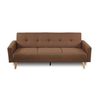 Canapea extensibila 3 locuri Cristina, Mobila Sigma, tesatura maro deschis, 210x87x86 cm Canapea extensibila 3 locuri Cristina, Mobila Sigma, tesatura maro deschis, 210x87x86 cm