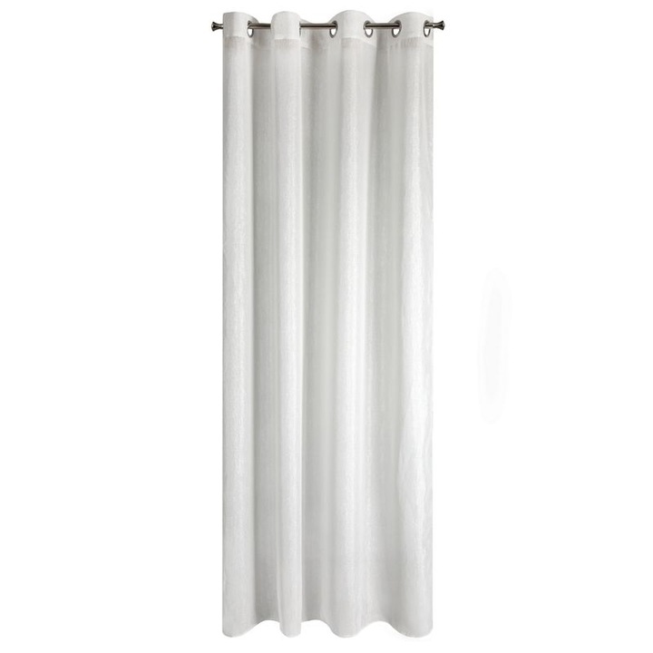 Perdea, Eurofinary, Poliester, 140 x 250 cm, Alb