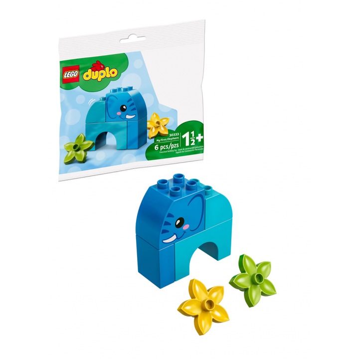 Комплект от 6 конструктора Duplo - My first elephant, Lego, Multicolor