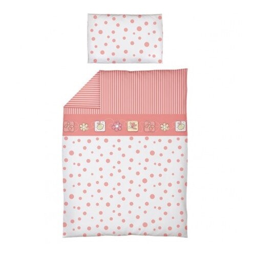 Lenjerie pat CEBA BABY Coral Peas 2 piese