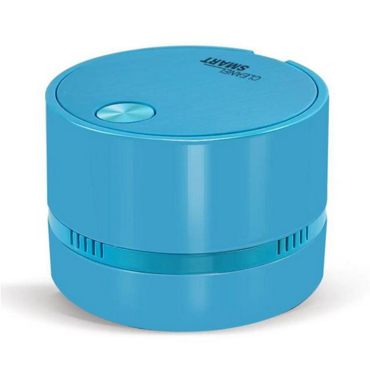 OEM Mini hordozható porszívó, 360 fokos, irodai/billentyűzet/autós, kék színben