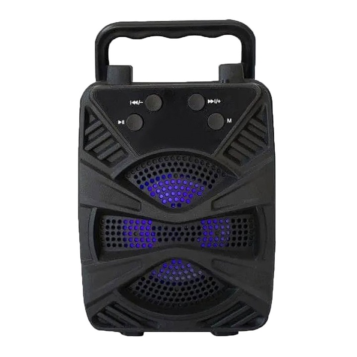 SIKS Phone Holder Speaker, Bluetooth Audio 3″ KTS1337, LED, FM радио, поддръжка на MP3, USB и TF карта, черен