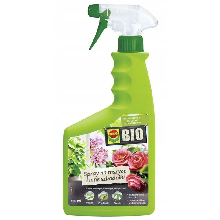 Afidicid cu pulverizare, BIO, 0,75 ml, gata de utilizare, Impotriva afidelor, acarienilor, insectelor sugatoare, pe baza de ulei de rapita, o solutie eficienta pentru insecte, protectia plantelor