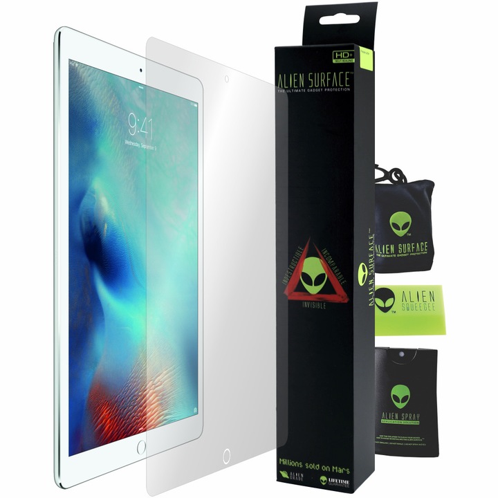 Folie Alien Surface HD, Apple iPad Pro 12.9 inch (2015), protectie ecran + Alien Fiber cadou