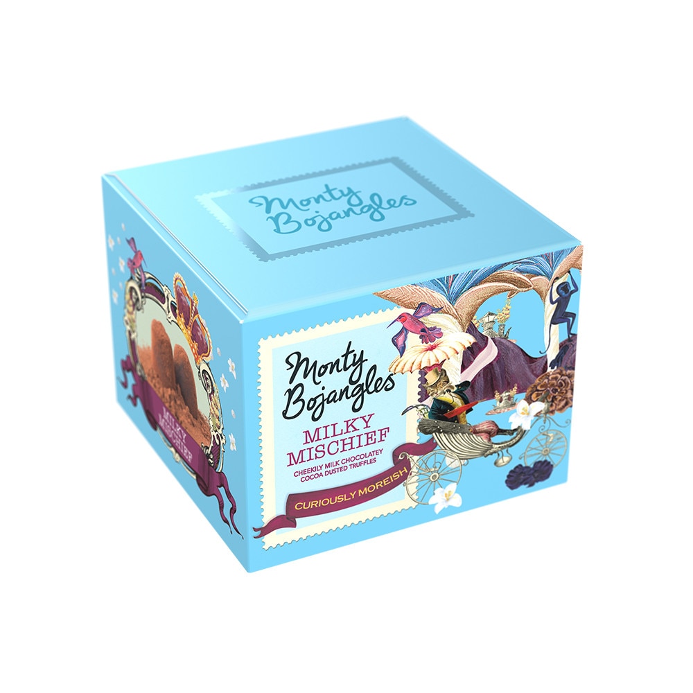 Trufe de ciocolata Coconut Crush Truffles- cutie cu 100g trufe frantuzesti cu lapte, cocos si pudra de cacao